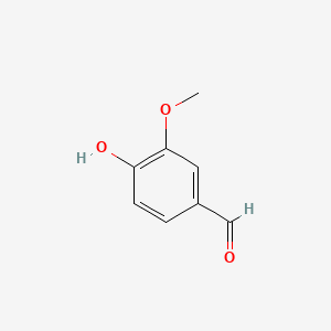 Chemical structure of vanillin