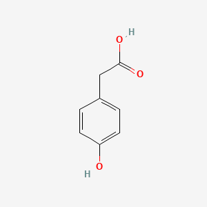 Chemical structure of 4-hydroxyphenylacetic acid