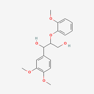 Chemical structure of veratrylglycerol-beta-guaiacyl ether