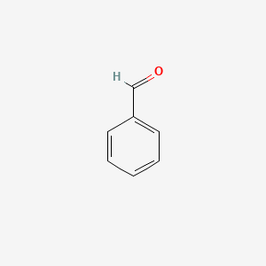 Chemical structure of benzaldehyde