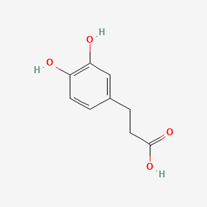 Chemical structure of hydrocaffeic acid