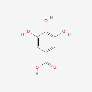 Chemical structure of gallic acid