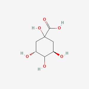 Chemical structure of quinic acid