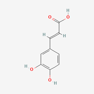Chemical structure of caffeic acid