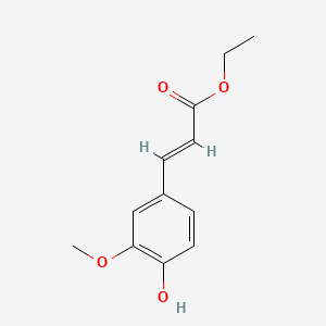 Chemical structure of ethyl-4-hydroxy-3-methoxycinnamate