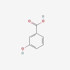 Chemical structure of 3-hydroxybenzoic acid