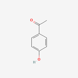 Chemical structure of 4-hydroxyacetophenone