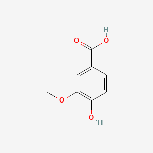 Chemical structure of vanillic acid